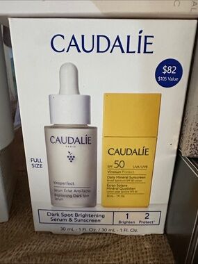 Caudalie Dark Spot Brightening Serum & Suncreen • Full Size • NWT